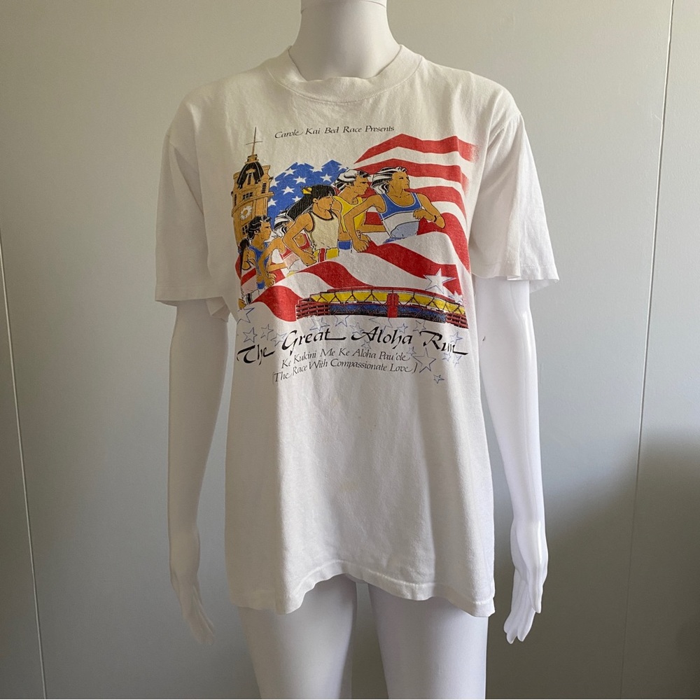 Vintage Great Aloha Run Carol Kai Tshirt Large